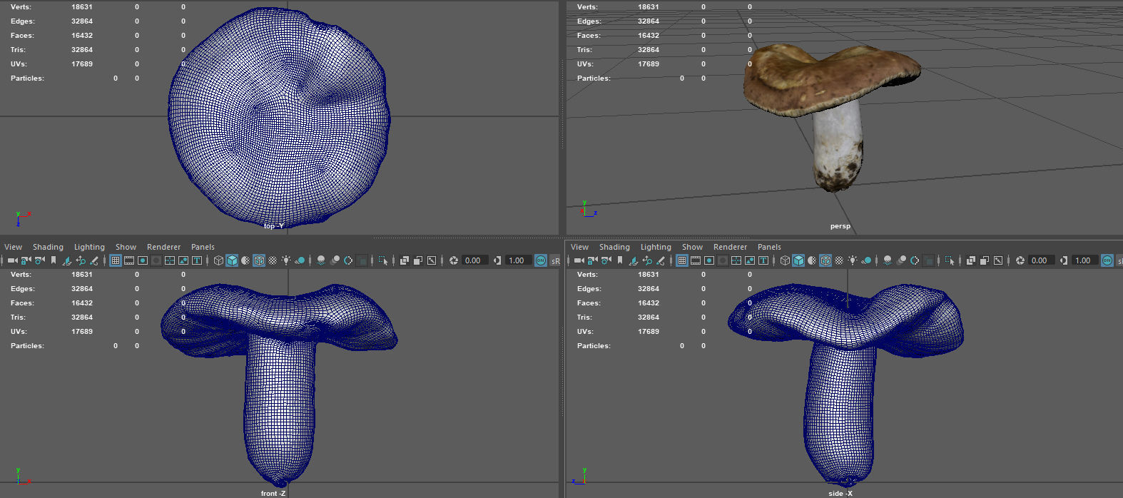 MUSHROOM 1 Low-poly 3D model_9