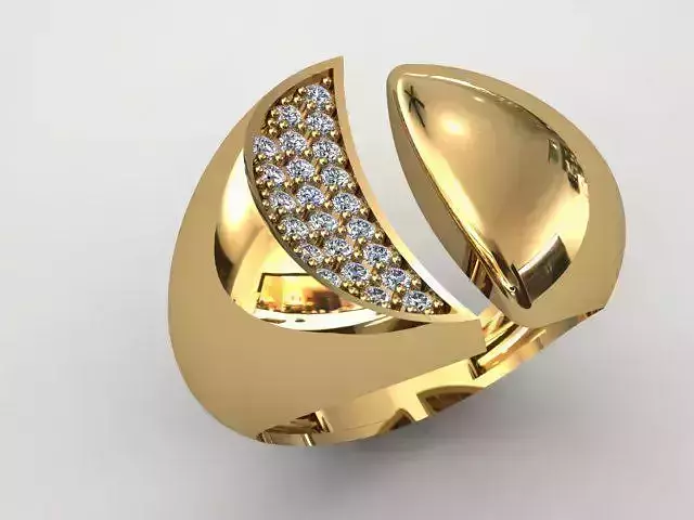 woman diamond ring R00085   10 part ring size 