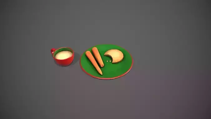 Santa Snack Plate - Red Cup and Green Plate