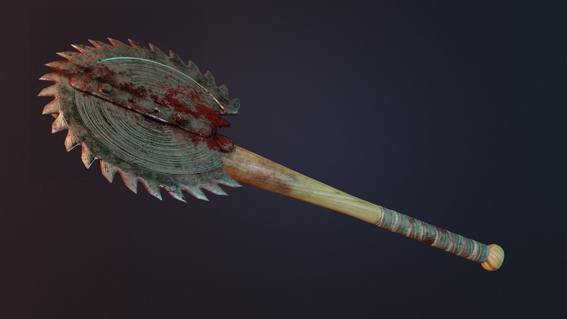 Saw Blade Bat Low-poly 3D model_4