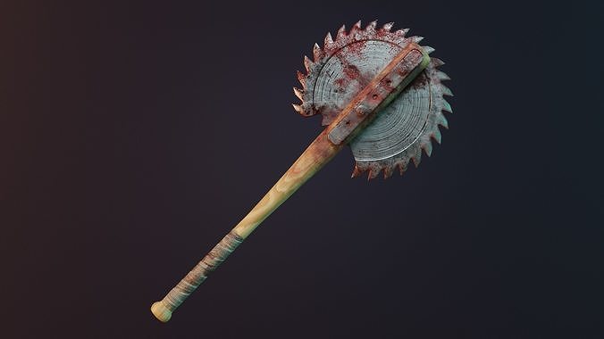 Saw Blade Bat Low-poly 3D model
