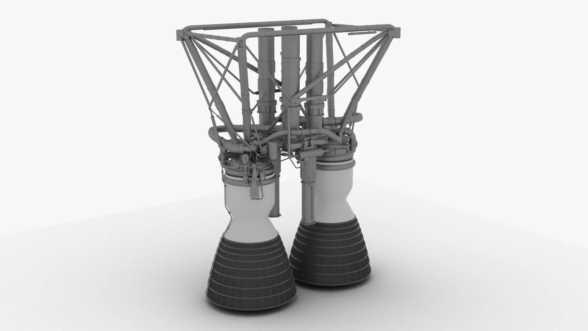 LR-87 Titan II Rocket Engine 3D model
