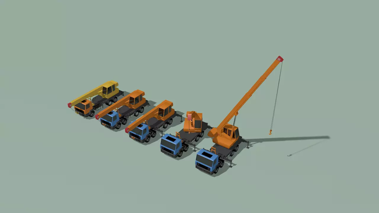 Truck crane 3D model