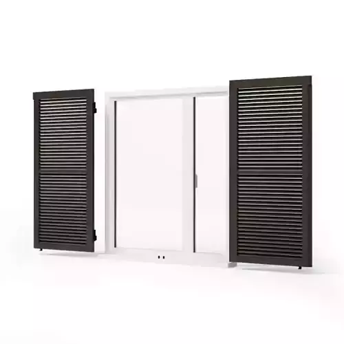 Black wooden windows shutters - window shutters 72 am95