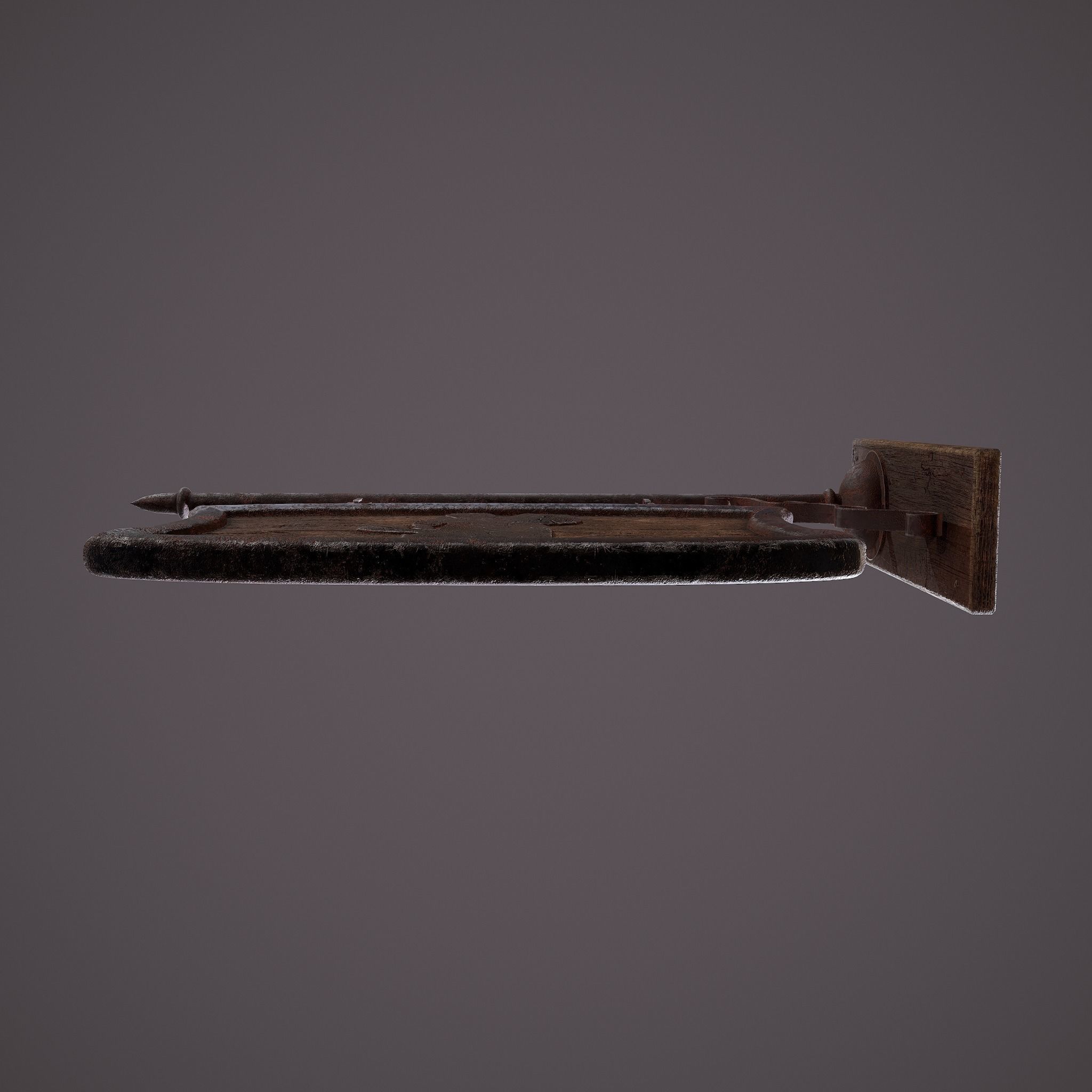 Medieval Blacksmith Store front Sign Low-poly 3D model_15