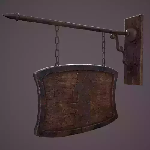 Medieval Blacksmith Store front Sign