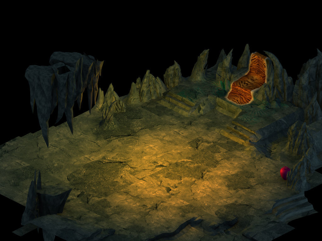 Monster Cave Mansion-Bajie Cave Mountain 3D model_1