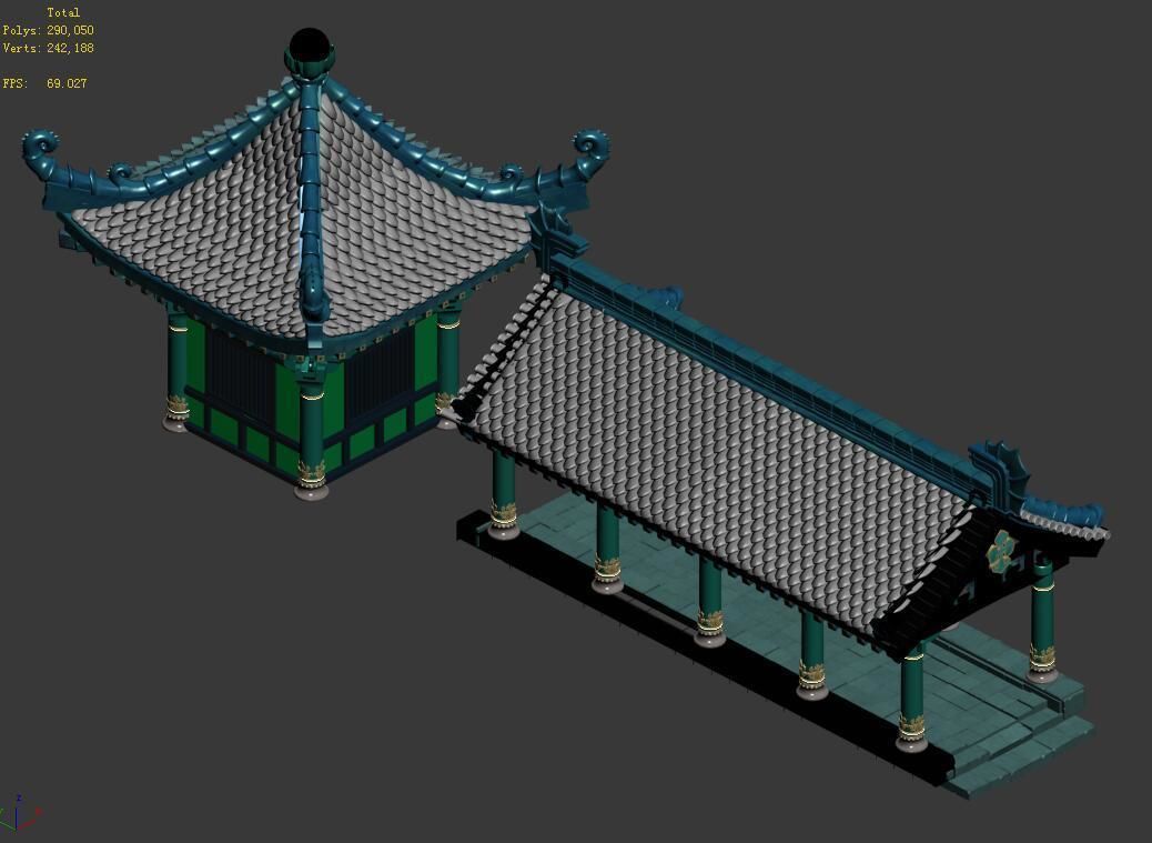 Undersea-Dragon Palace-Book Collection-Architectur 3D model_3