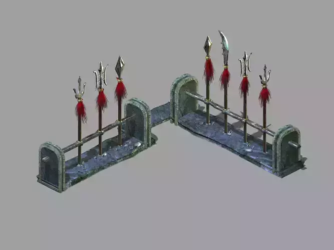 Undersea-Dragon Palace Hall-Weapon Stand 32