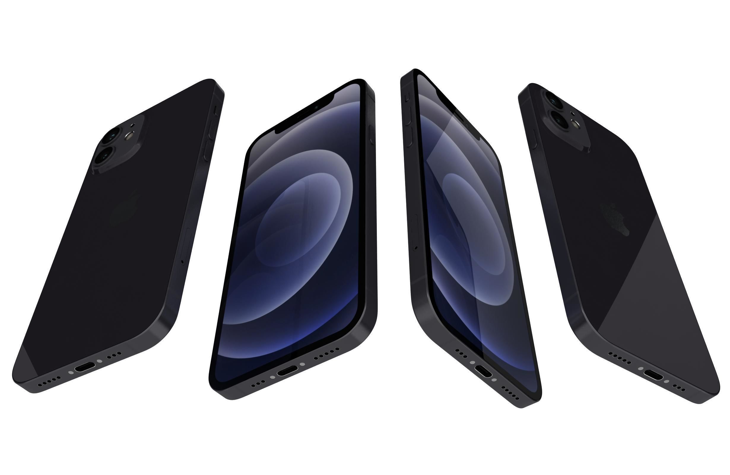Apple iPhone 12 Black 3D model_5