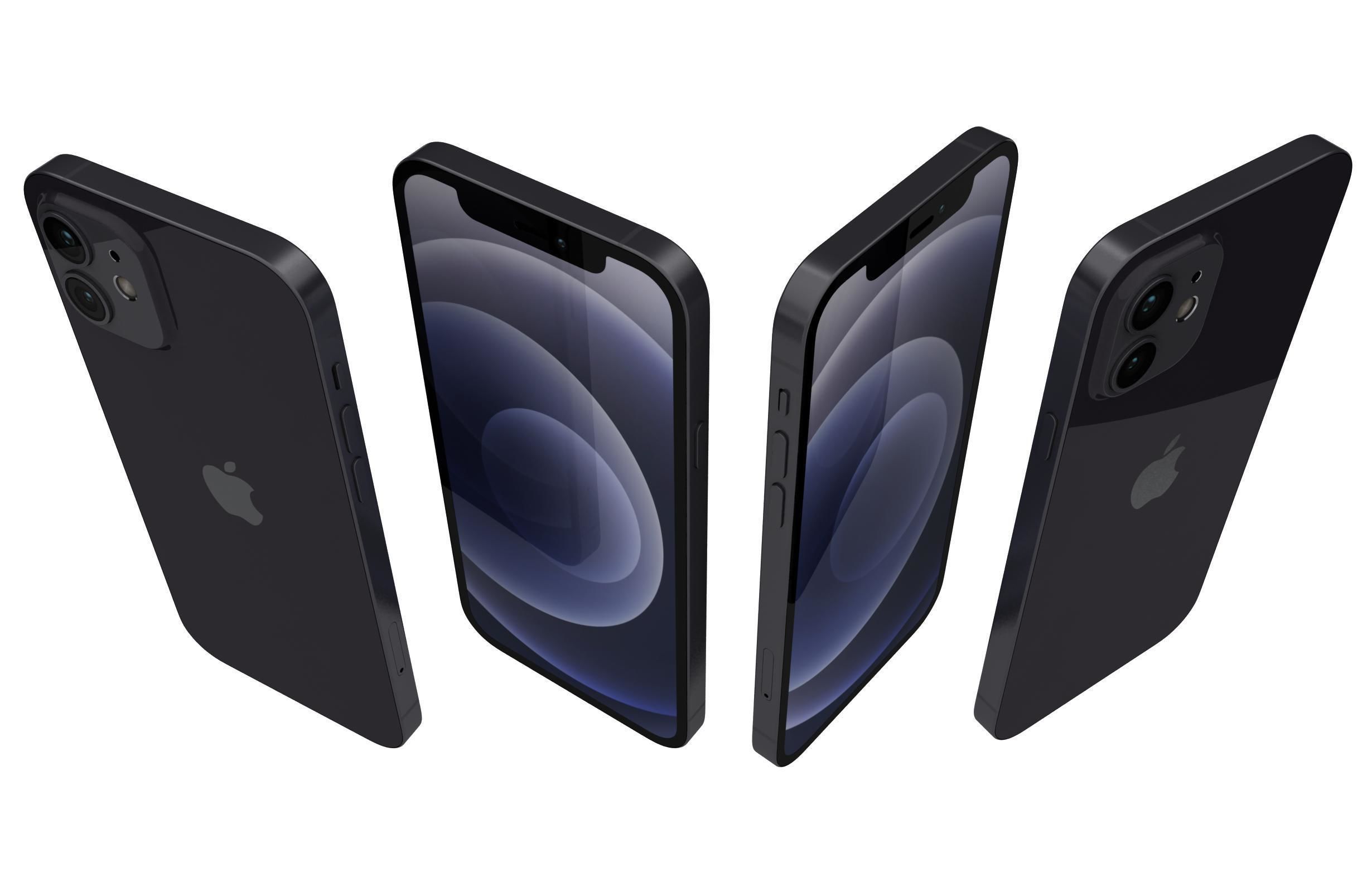 Apple iPhone 12 Black 3D model_4