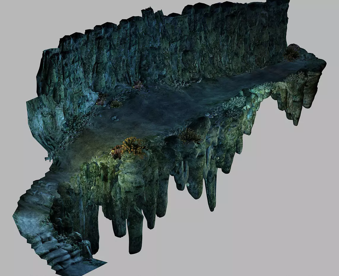 Undersea-Dragon Palace Terrain 01 3D model_0