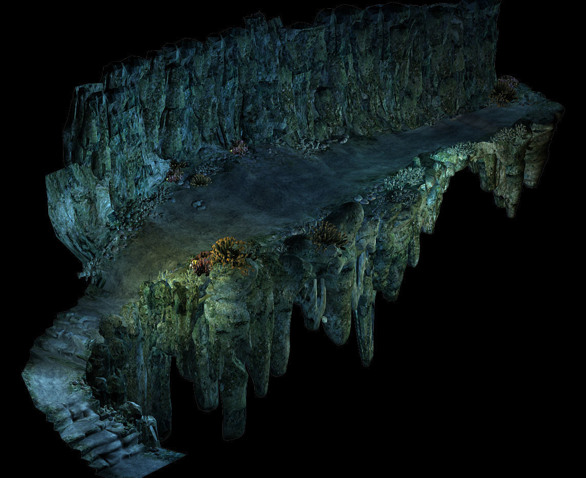 Undersea-Dragon Palace Terrain 01 3D model_1