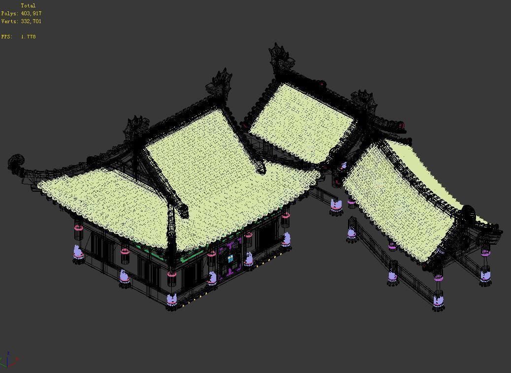 Undersea-Dragon Palace Building 003 3D model_2