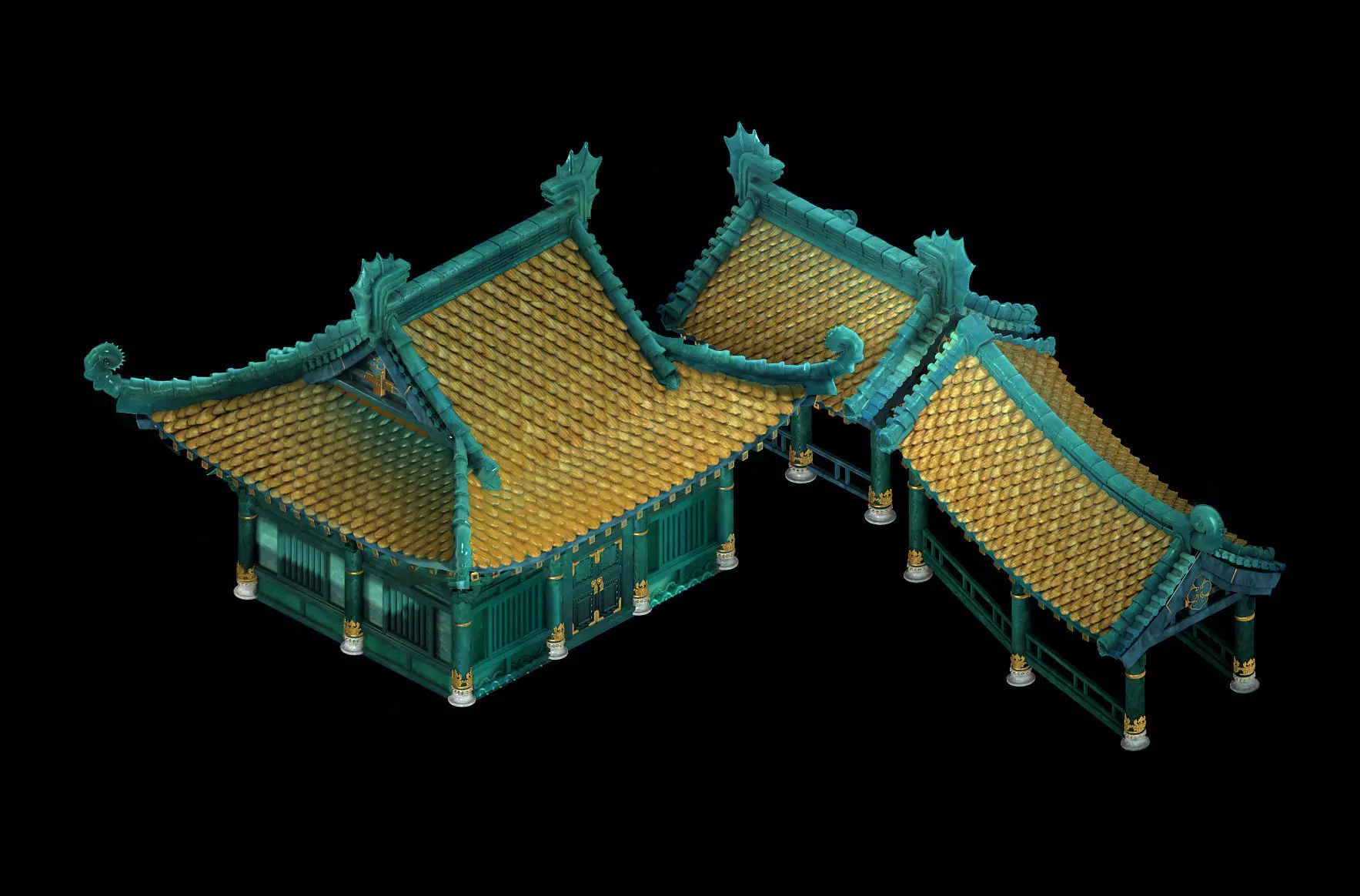 Undersea-Dragon Palace Building 003 3D model_0