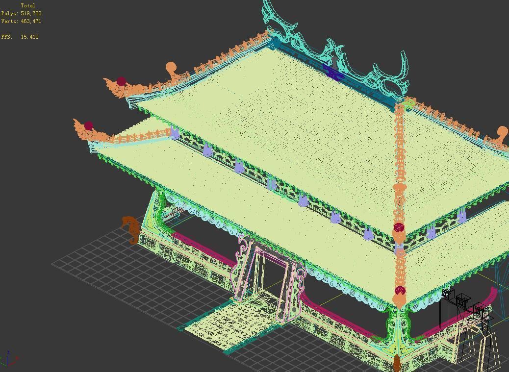 Undersea-Dragon Palace Main Hall 15 3D model_4