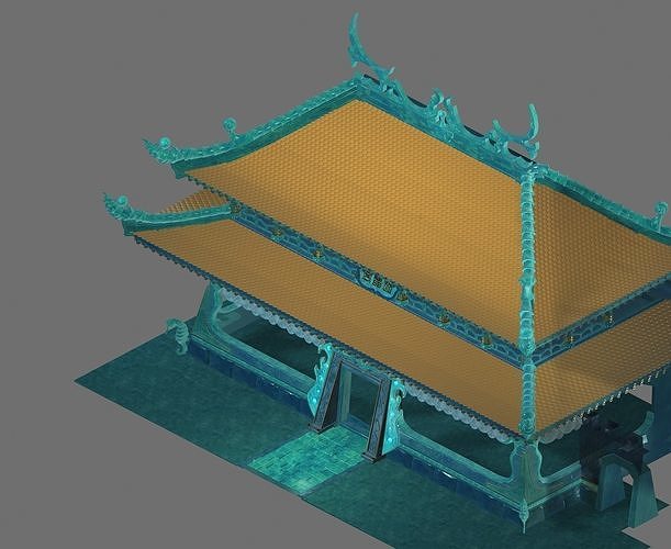 Undersea-Dragon Palace Main Hall 15 3D model | CGTrader