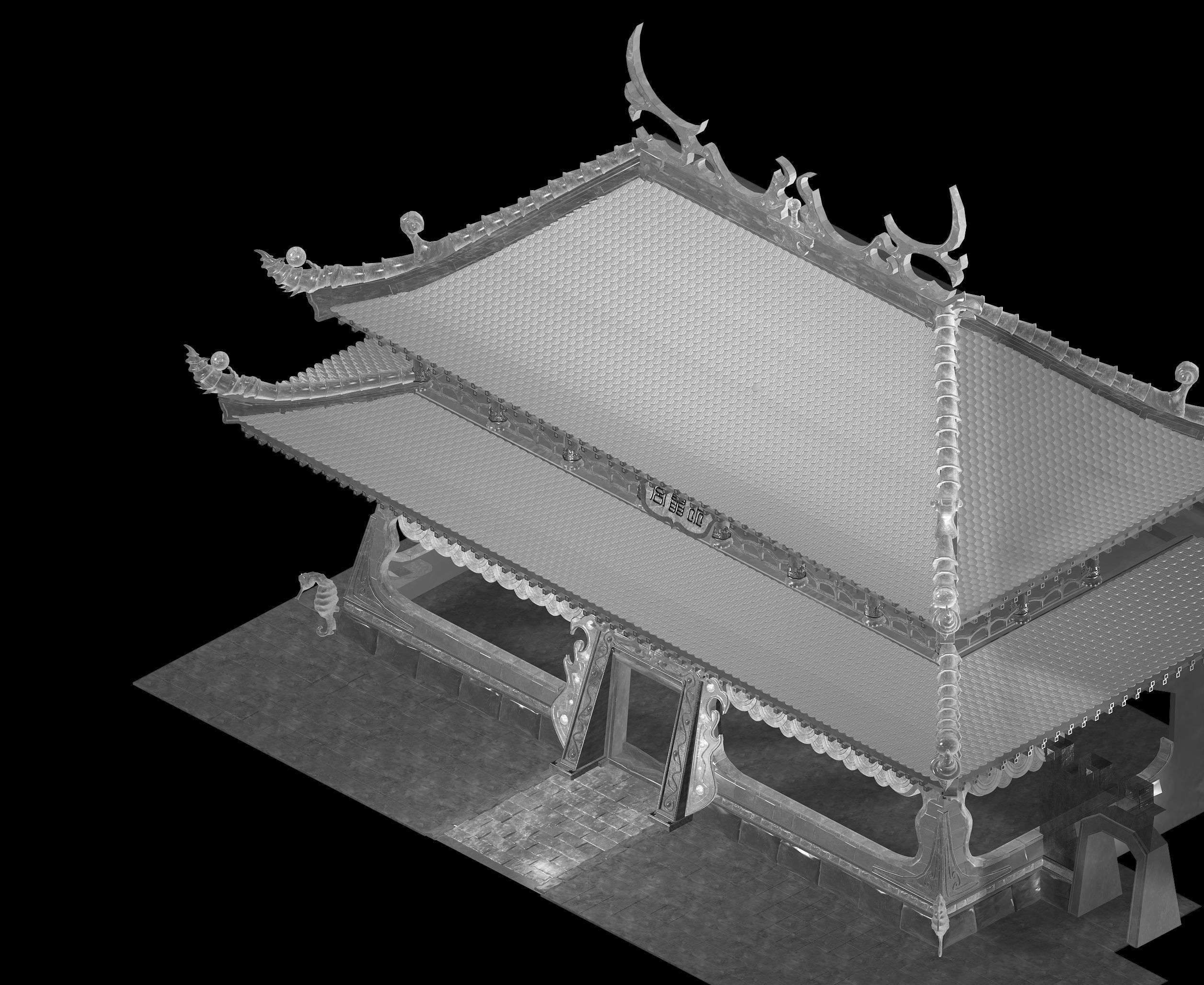 Undersea-Dragon Palace Main Hall 15 3D model_2