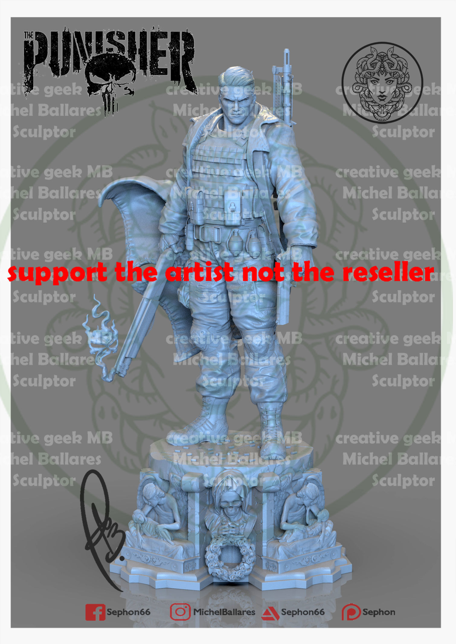 PUNISHER BY CREATIVE GEEK MB 3D print model_2