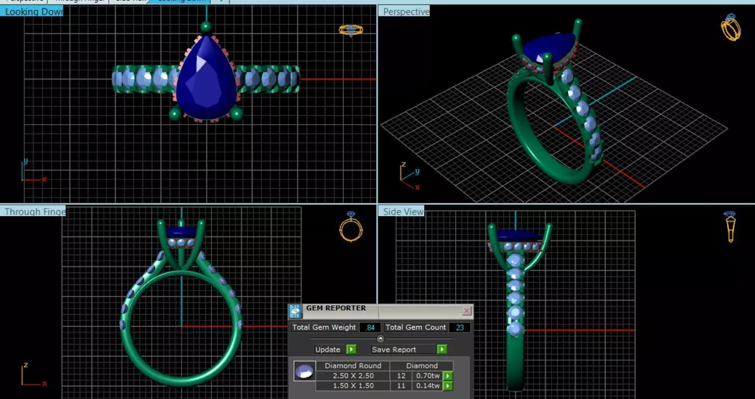 Diamond Ring 3d model  3D model_0