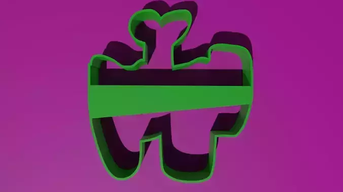 Among Us cookie cutter 3D print model