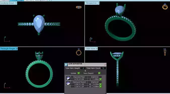 Diamond Ring 3d model 