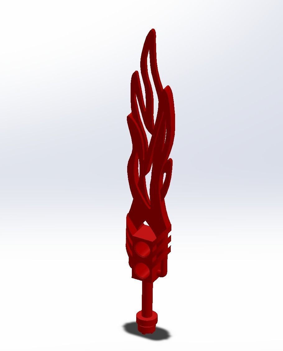 Bionicle Inspired Fire Sword 3D print model_1