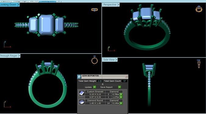 Diamond Ring 3d model  3D model