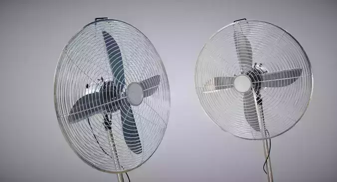 Home Stand Fan Low-poly 3D model