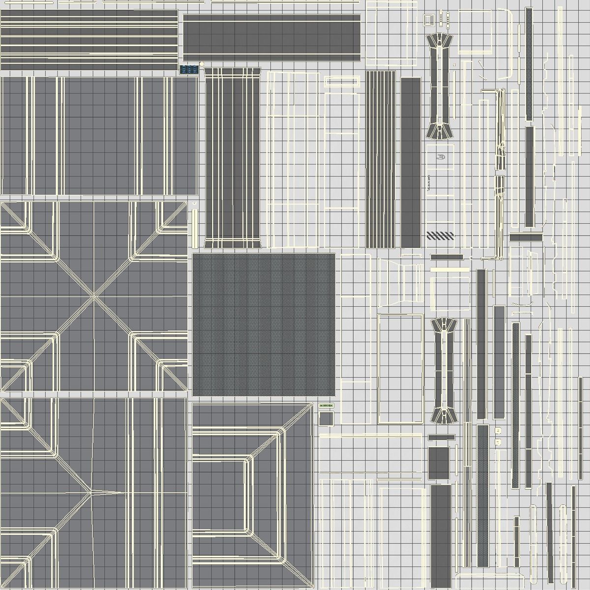 Modular Sci Fi Lab Corridor Low-poly 3D model_5