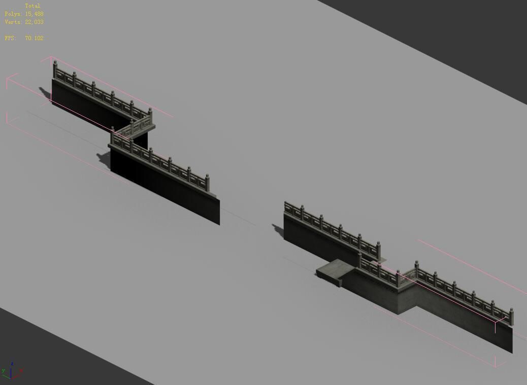 River Bank-Stone Fence-Stone Ladder 17 3D model_4