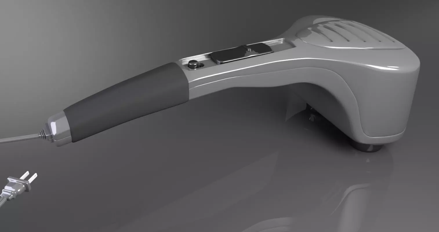 Handheld Massaging Device Low-poly 3D model_0