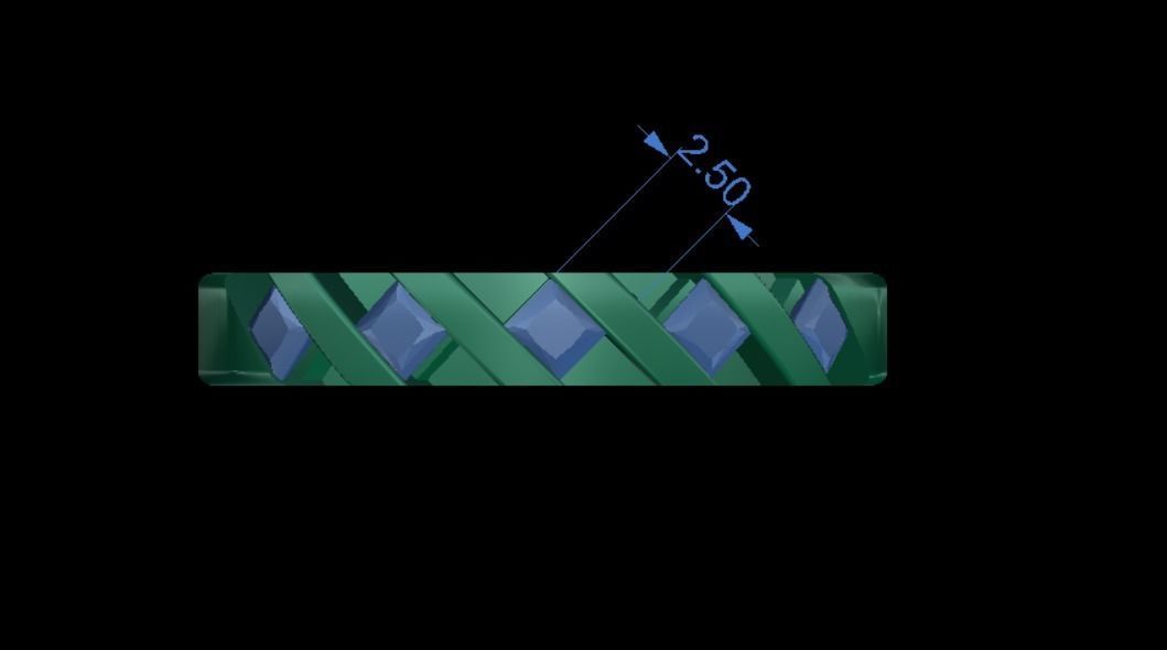 5Stone Jewelry ring 3D model_3