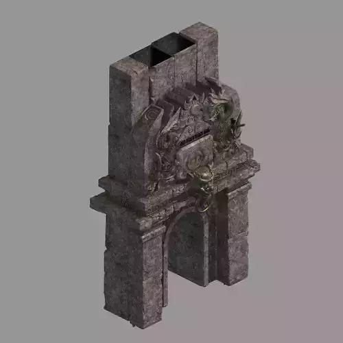 Hongri Taoist Temple-the entrance of the mine 3D model