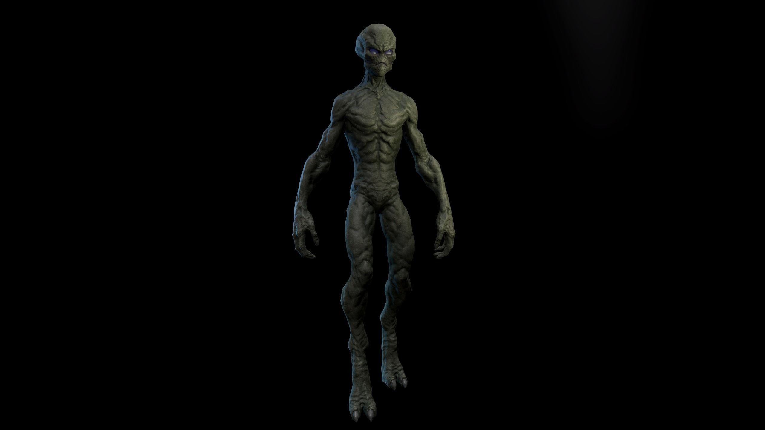 Alien v1  Animated and Game Ready Low-poly 3D model_19