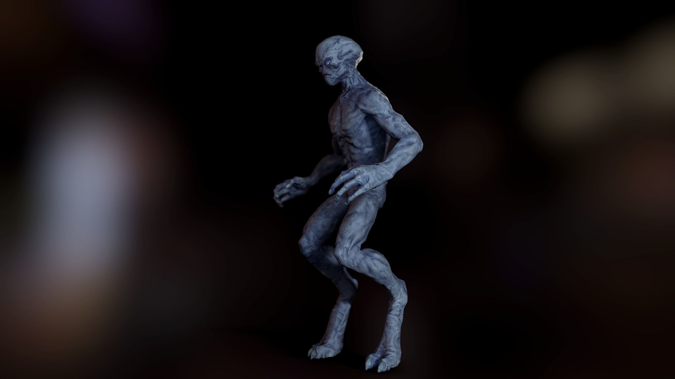Alien v1  Animated and Game Ready Low-poly 3D model_40