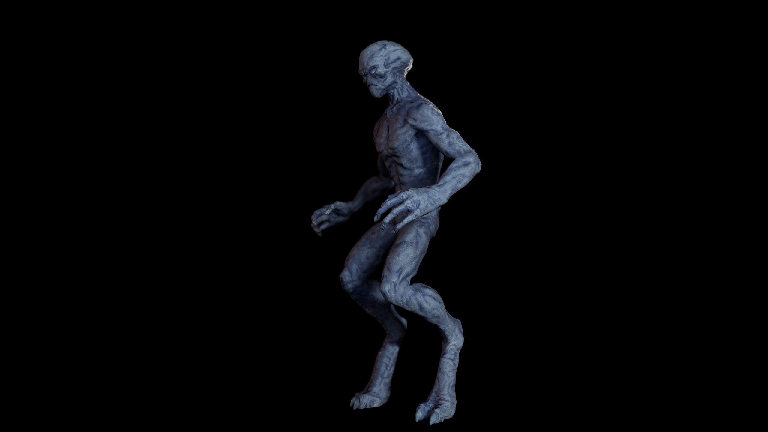 Alien v1  Animated and Game Ready Low-poly 3D model_41