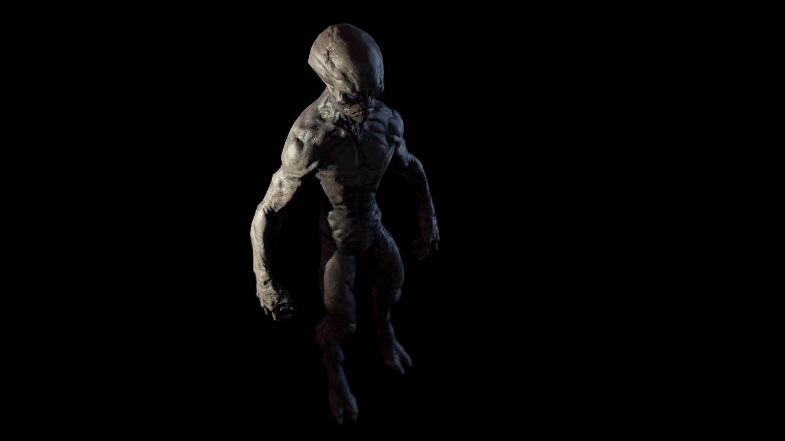 Alien v1  Animated and Game Ready Low-poly 3D model_33