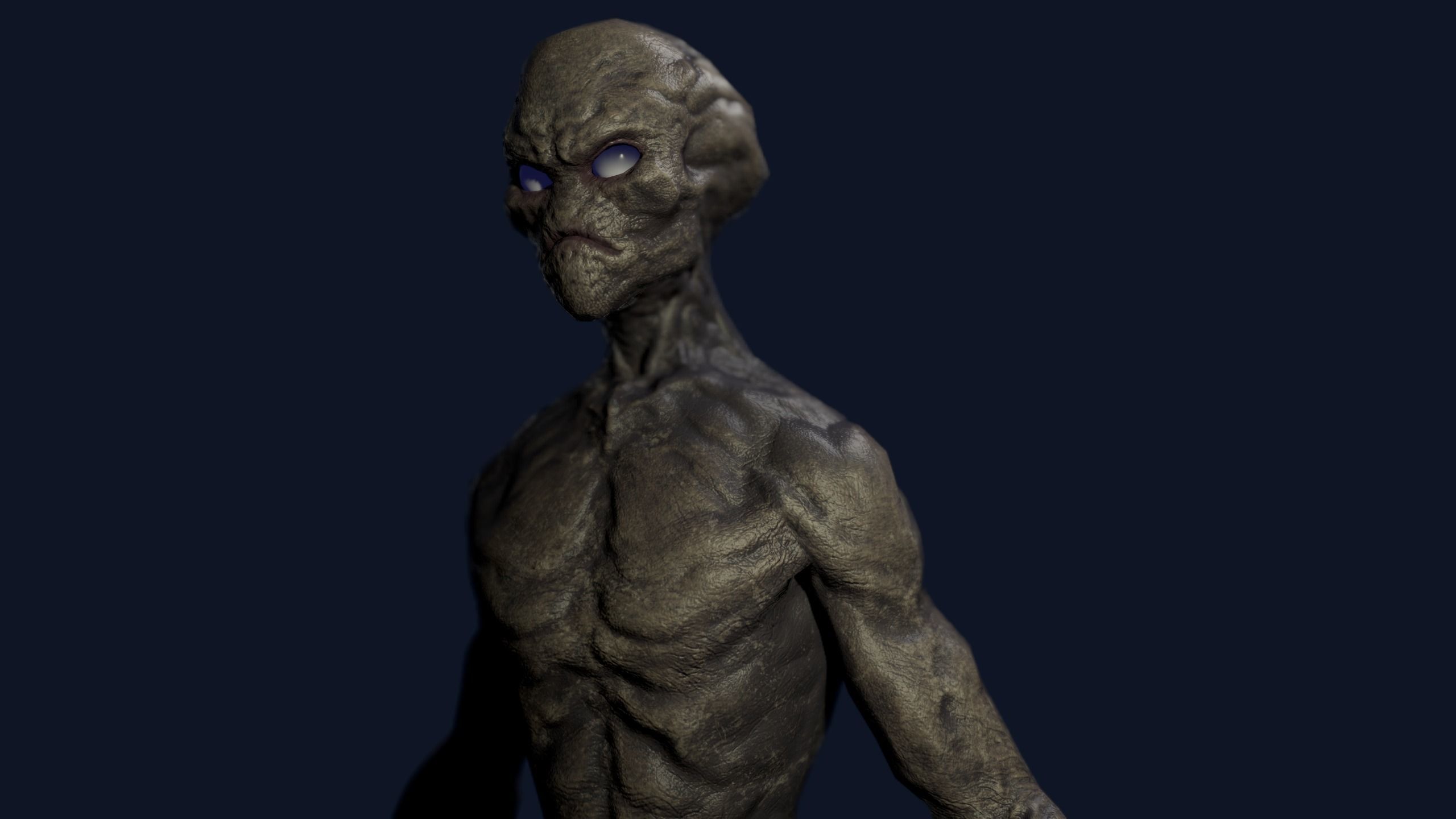 Alien v1  Animated and Game Ready Low-poly 3D model_17