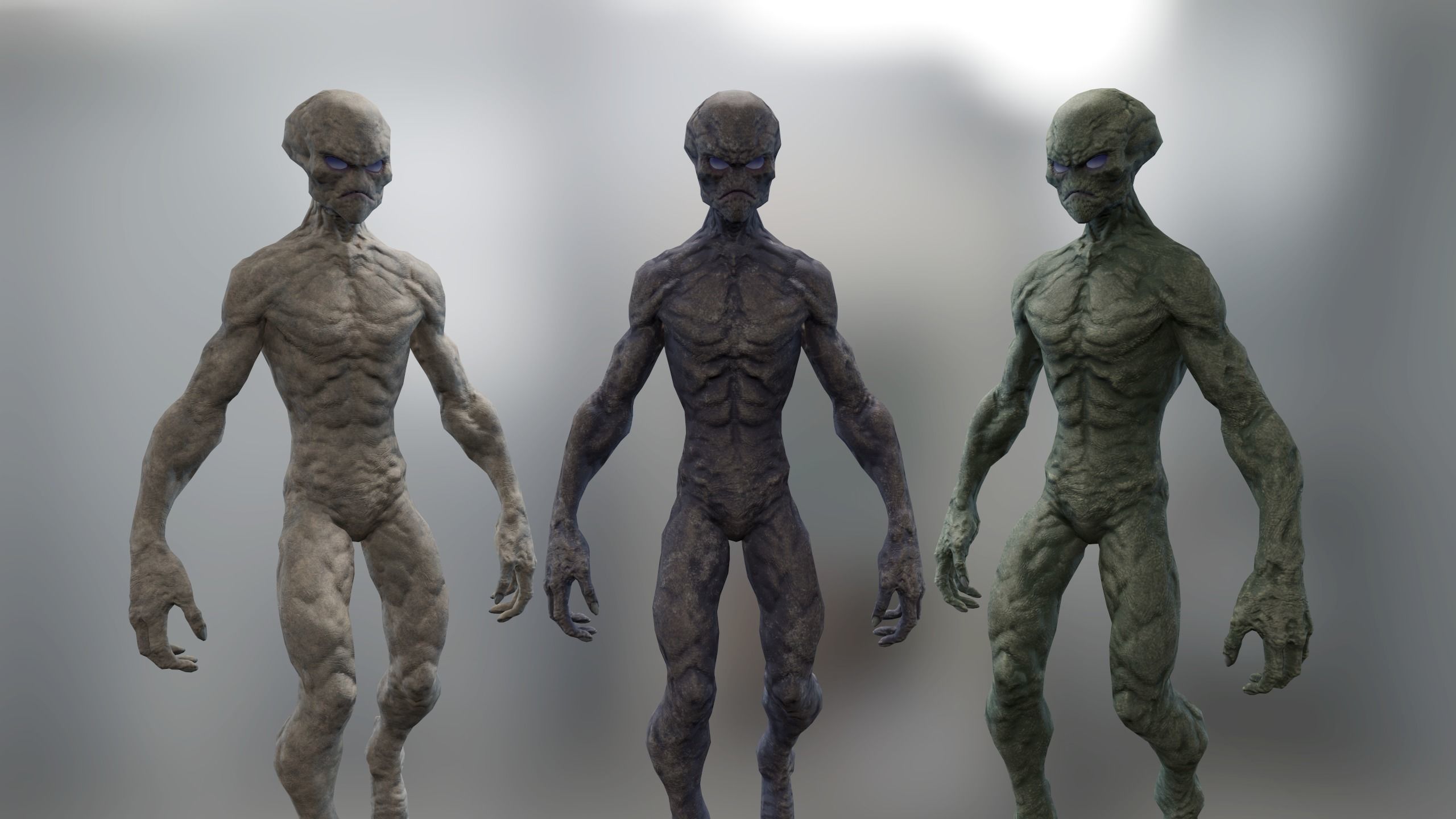 Alien v1  Animated and Game Ready Low-poly 3D model_10