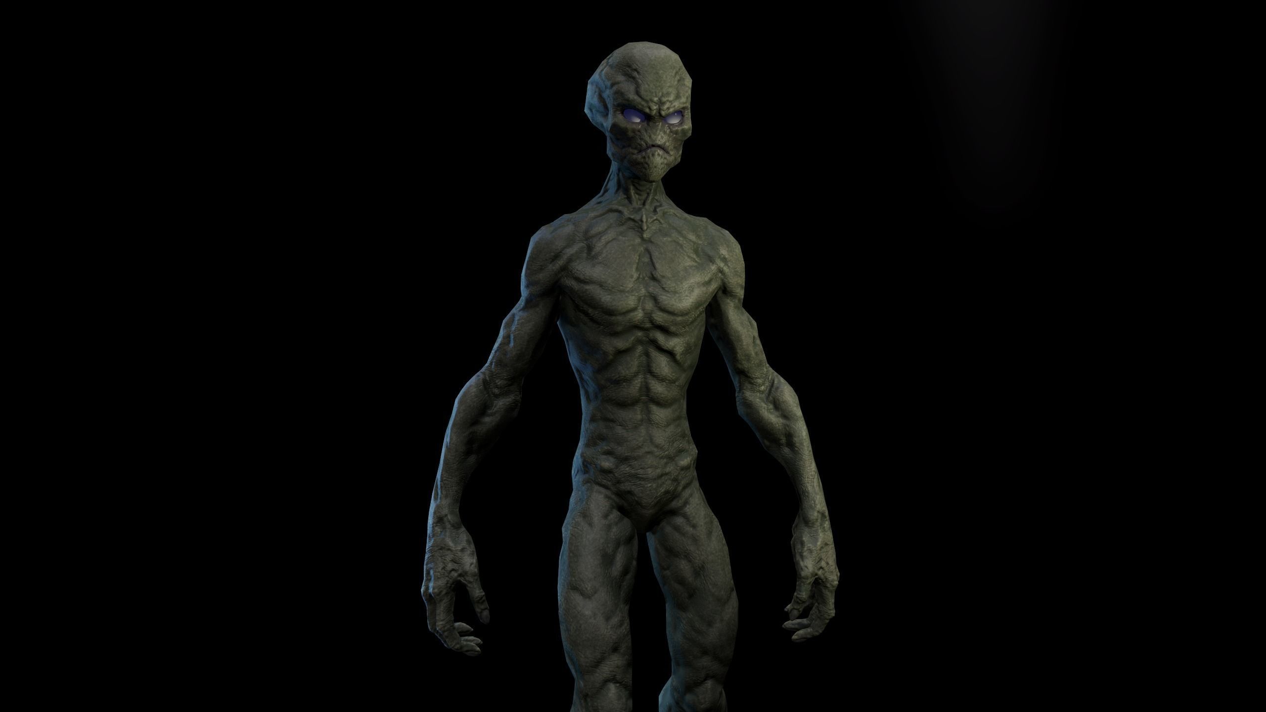 Alien v1  Animated and Game Ready Low-poly 3D model_18