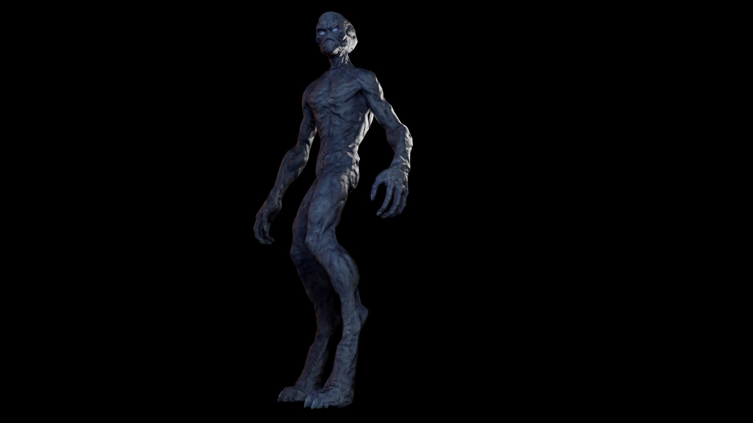 Alien v1  Animated and Game Ready Low-poly 3D model_46