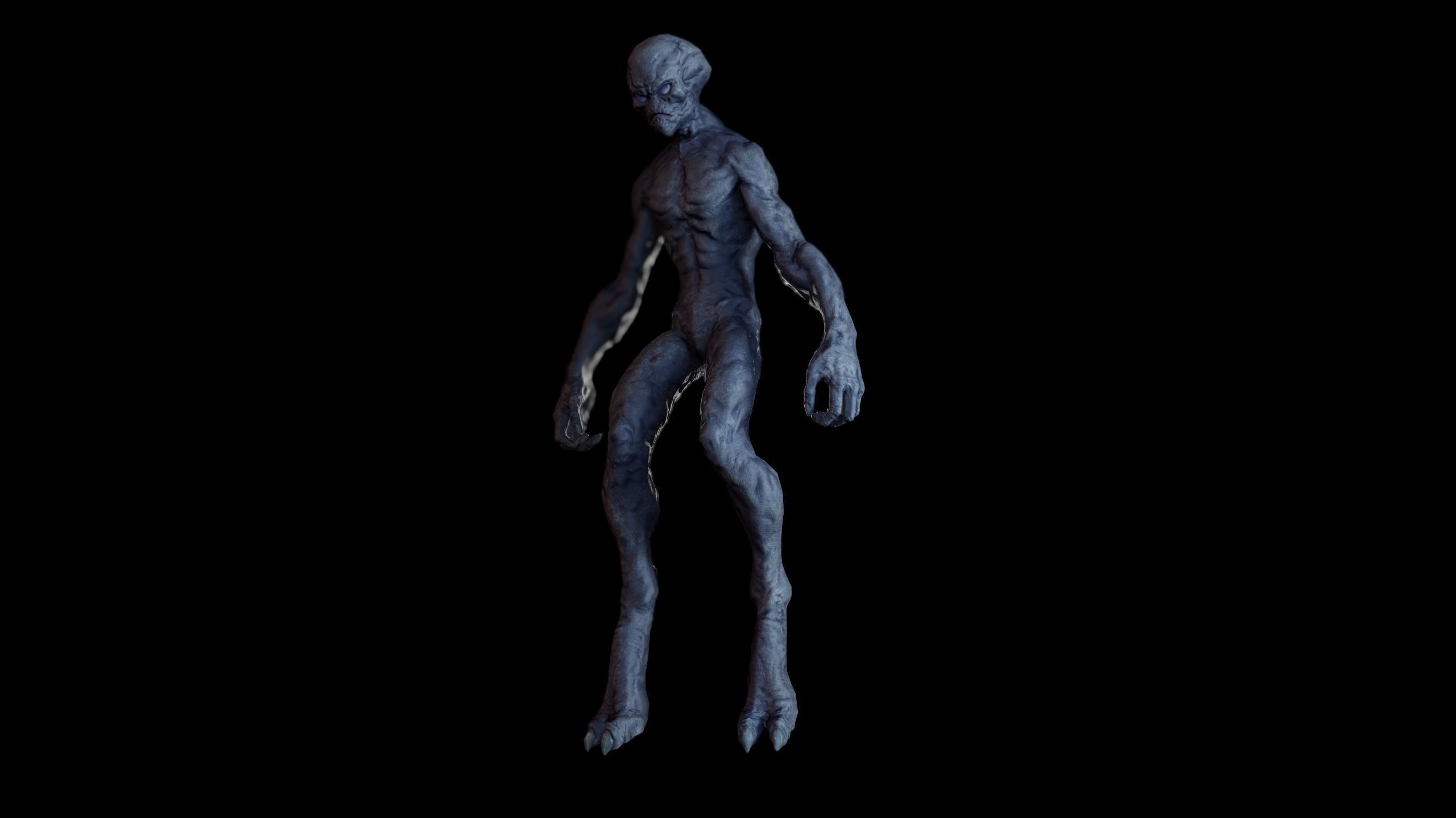 Alien v1  Animated and Game Ready Low-poly 3D model_42
