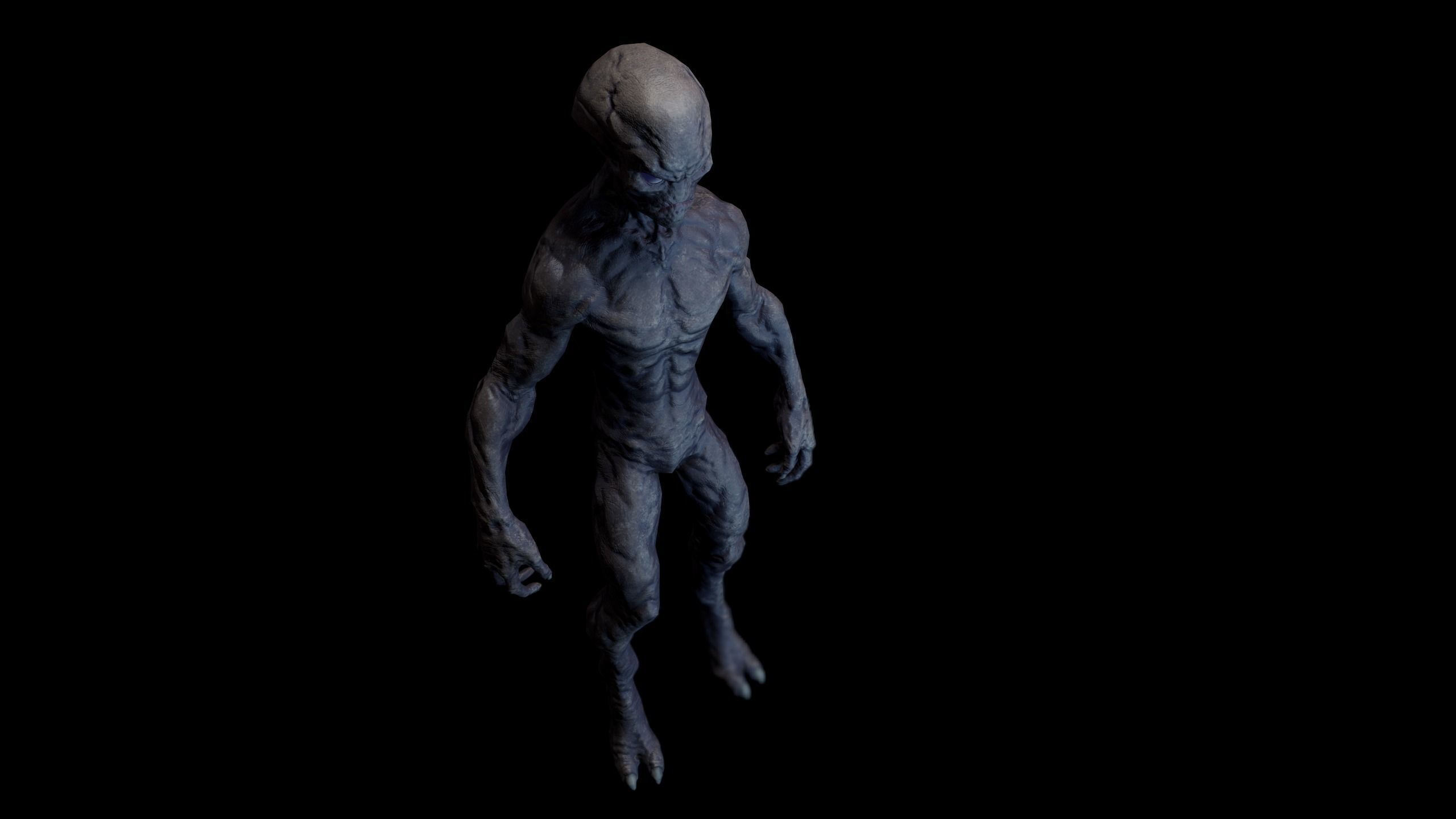 Alien v1  Animated and Game Ready Low-poly 3D model_32