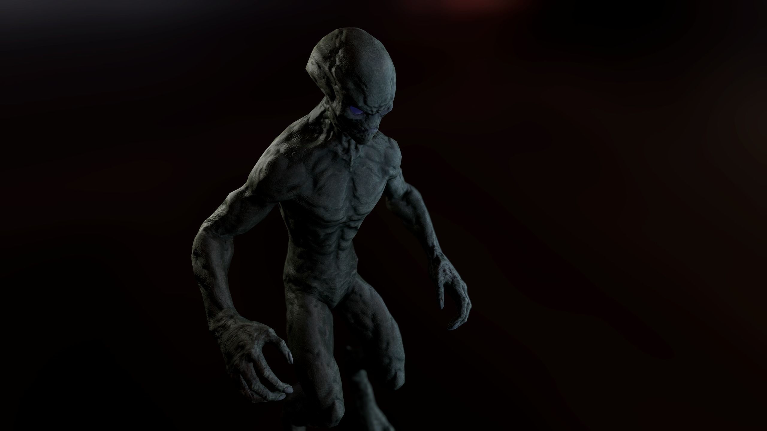 Alien v1  Animated and Game Ready Low-poly 3D model_39