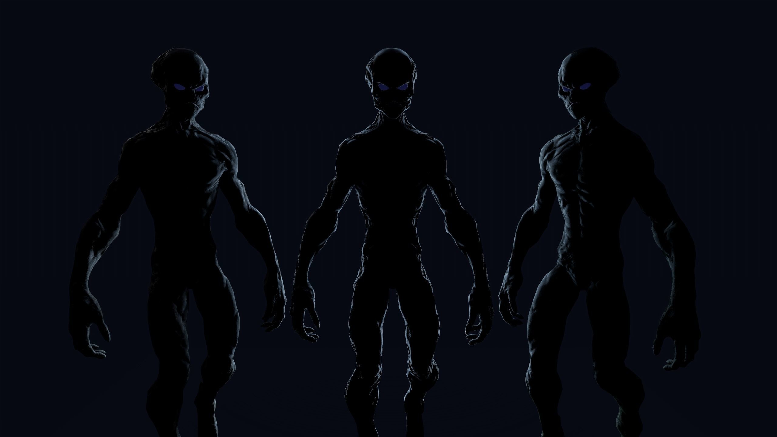 Alien v1  Animated and Game Ready Low-poly 3D model_8