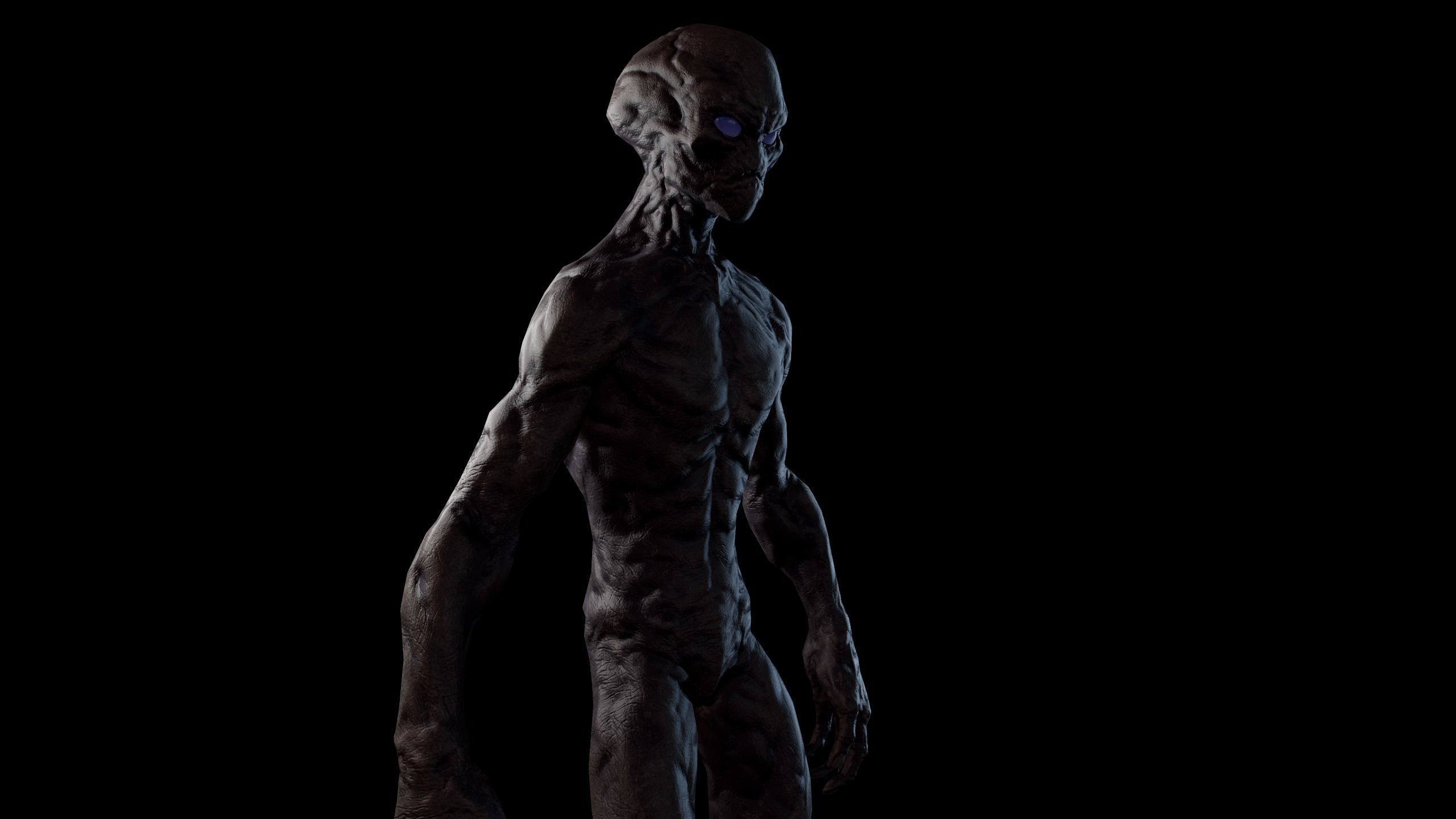 Alien v1  Animated and Game Ready Low-poly 3D model_36