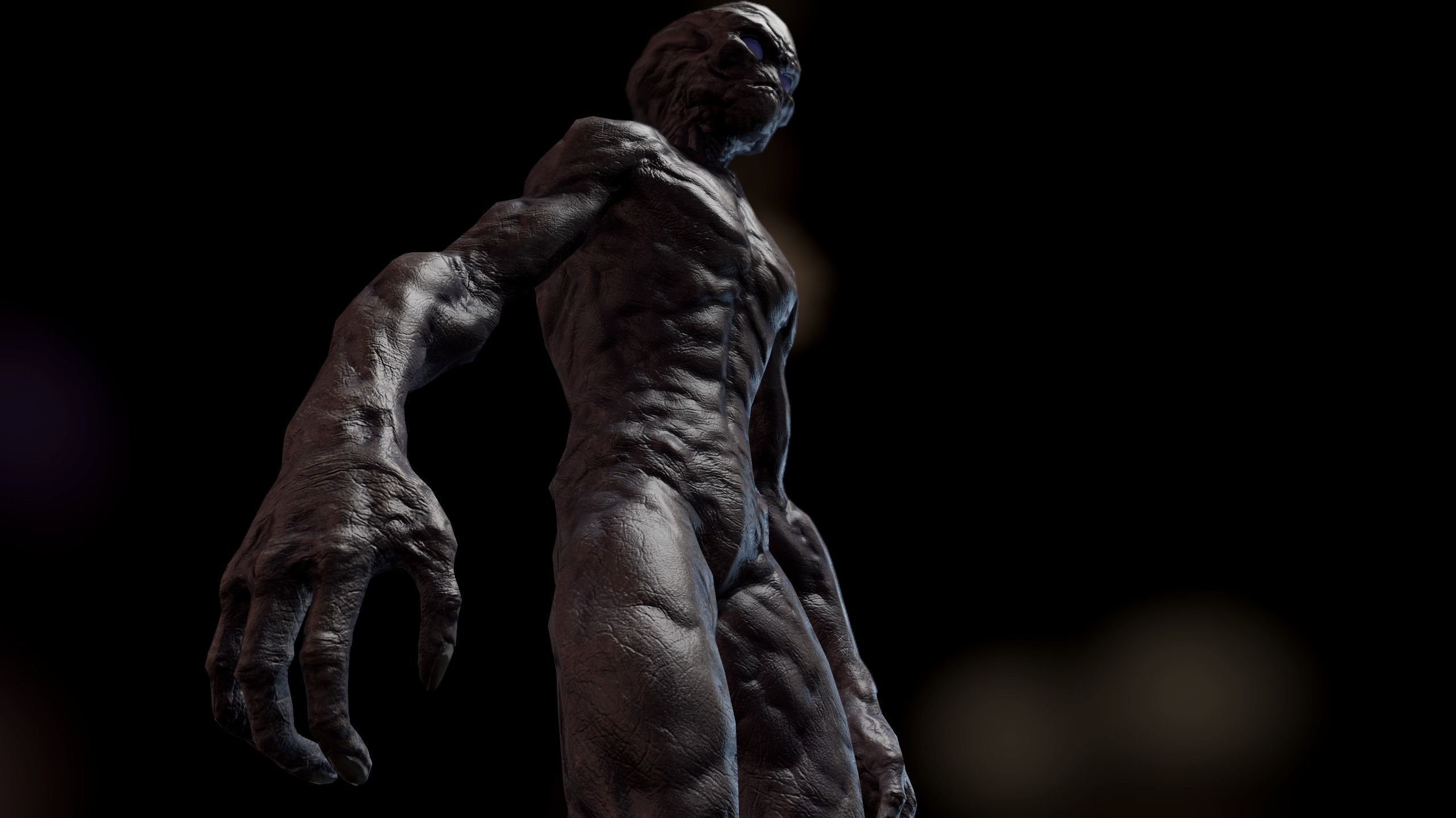 Alien v1  Animated and Game Ready Low-poly 3D model_6