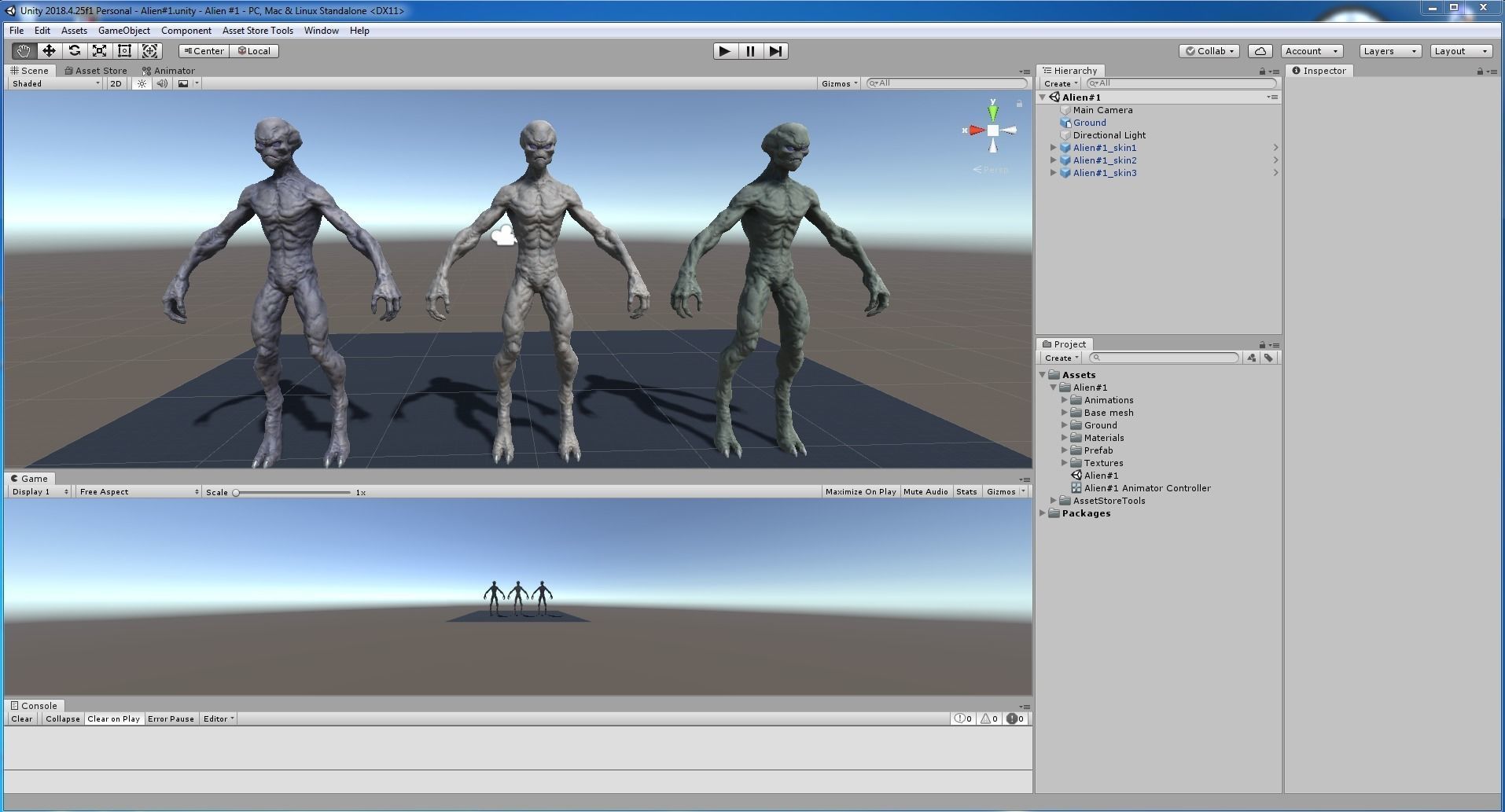Alien v1  Animated and Game Ready Low-poly 3D model_13