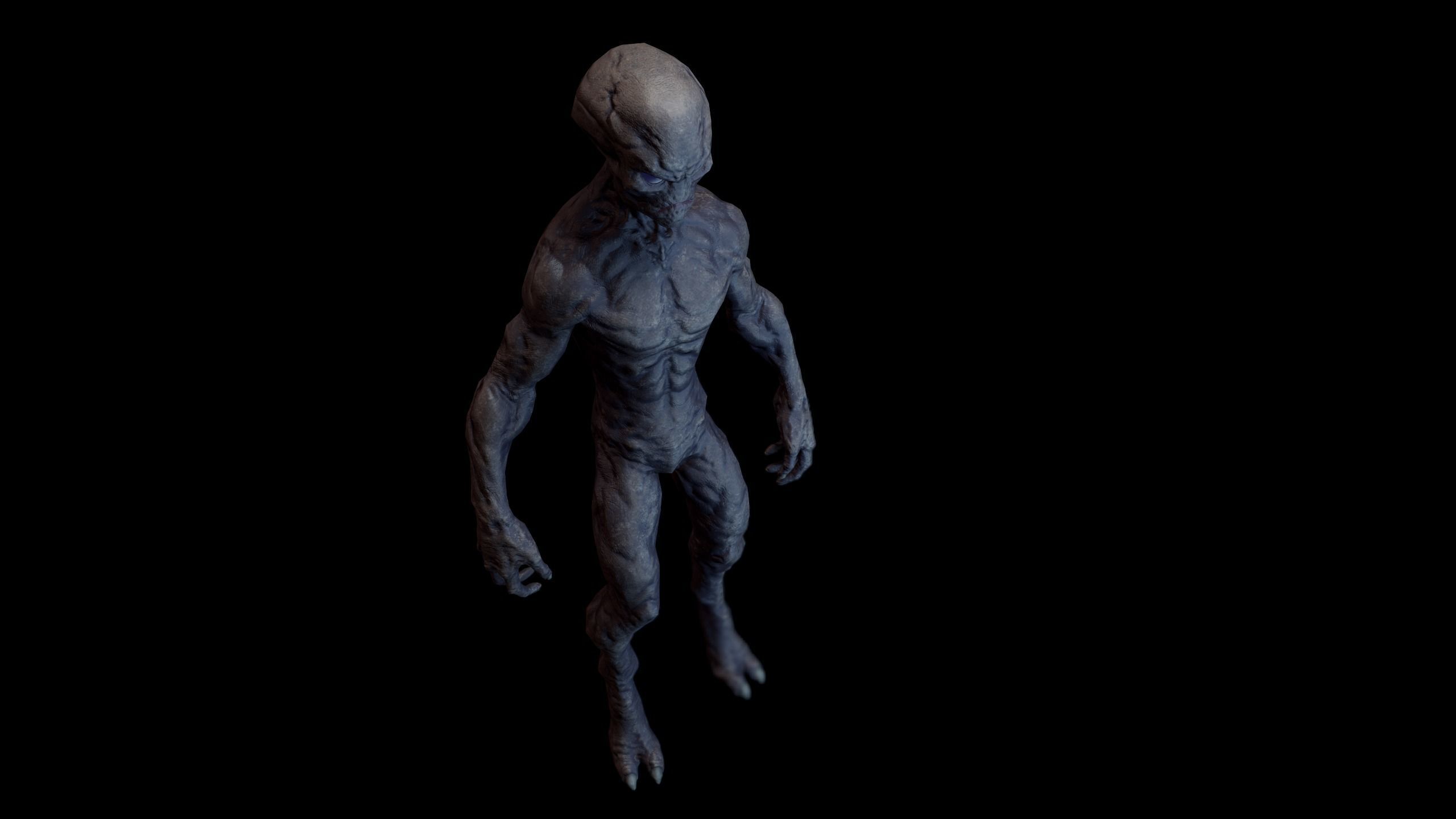 Alien v1  Animated and Game Ready Low-poly 3D model_14